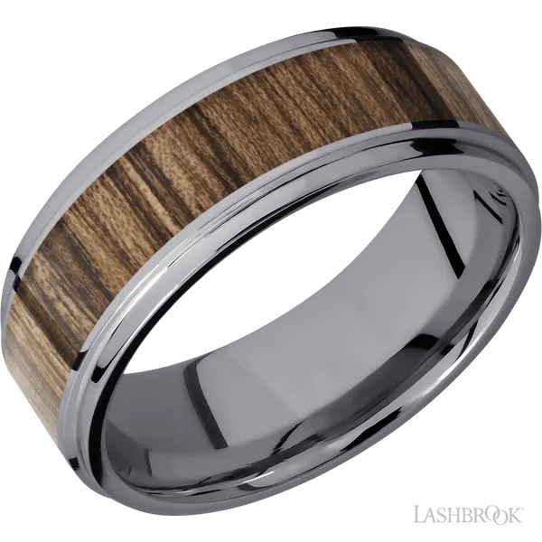 Tantalum with Polish , Polish Finish and Walnut Inlay