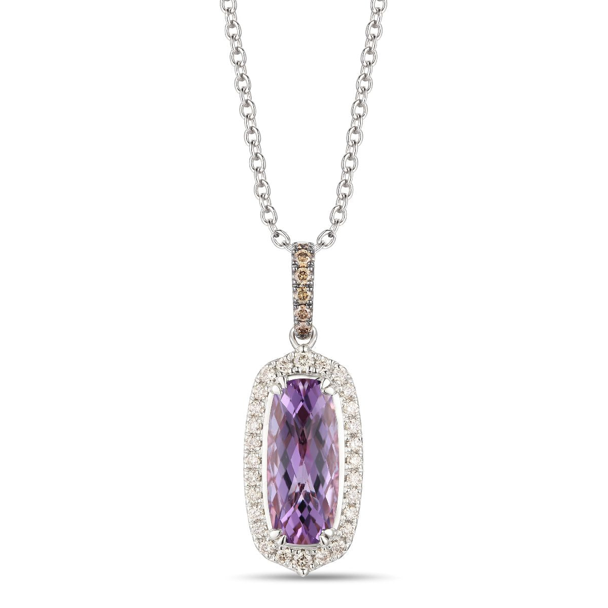Le Vian® Pendant featuring Grape Amethyst™ Chocolate Diamonds® , Nude Diamonds™ set in 14K Vanilla Gold®