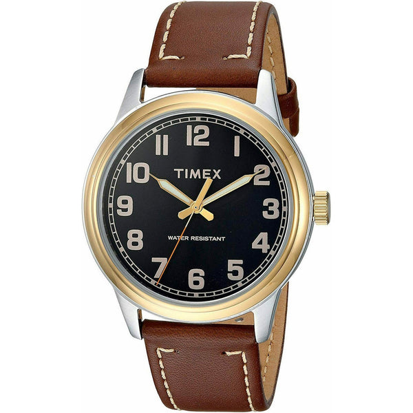 Timex Men's TW2R22900 New England Brown Leather Watch