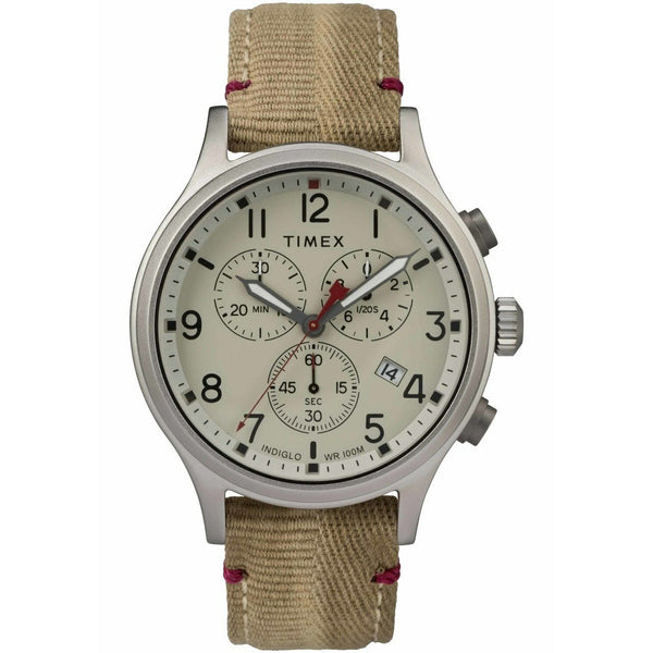 Timex Men's TW2R60500 Allied Chrono Chronograph Brown Fabric Watch