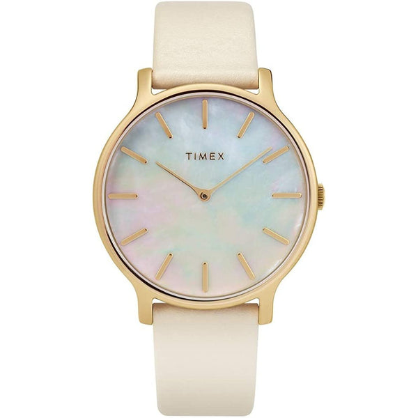 Timex Women's TW2T35400VQ Dress White Leather Watch