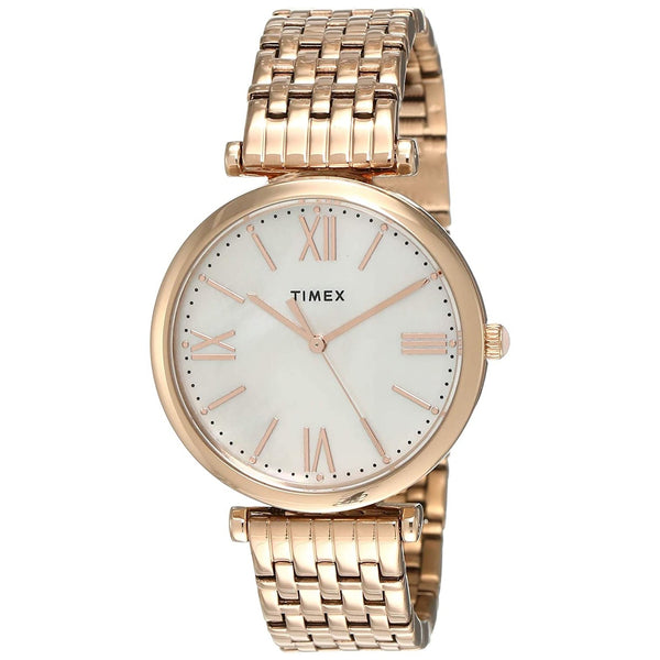 Timex Women's TW2T79200VQ Parisienne Rose Gold-Tone Stainless Steel Watch
