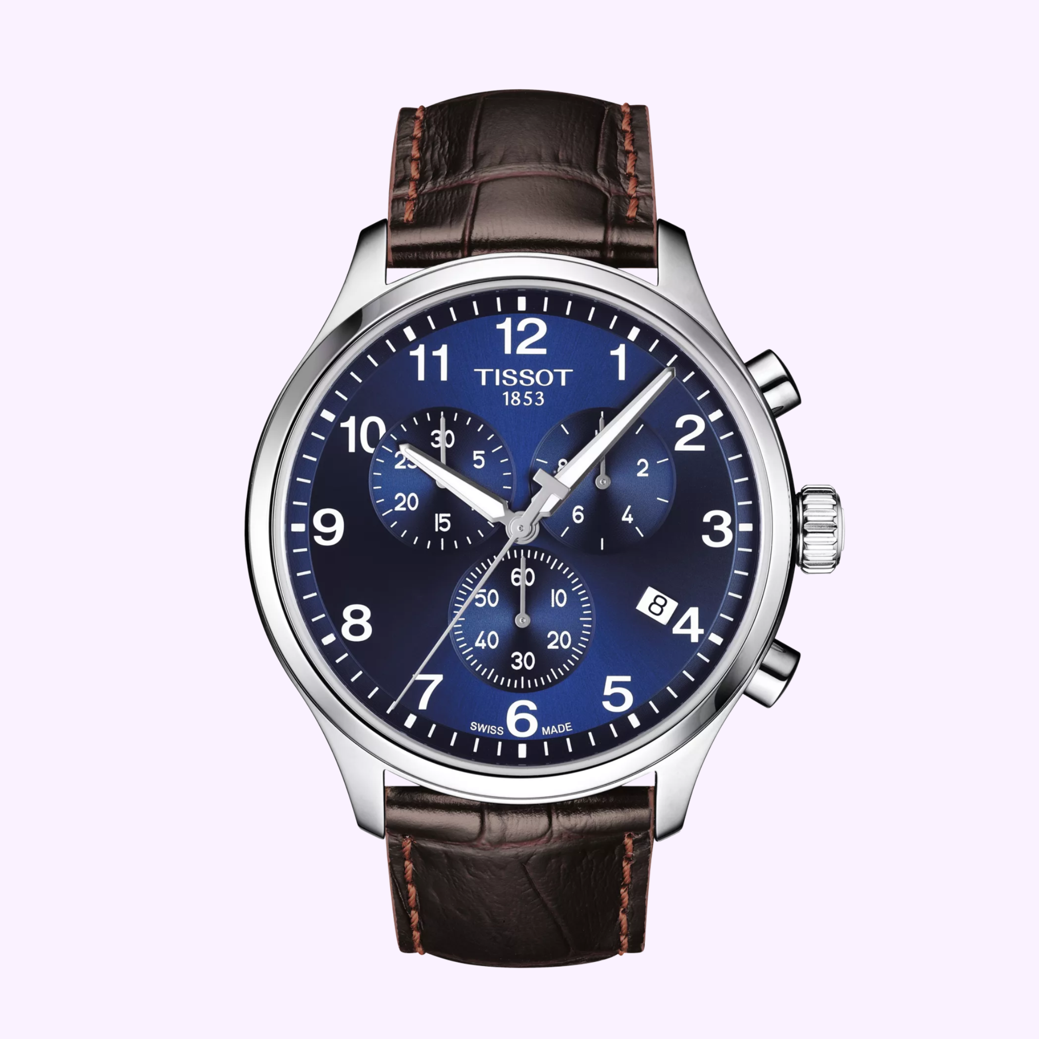 Tissot T1166173604700 T-Sport Chronograph Brown Leather Strap Men Watches