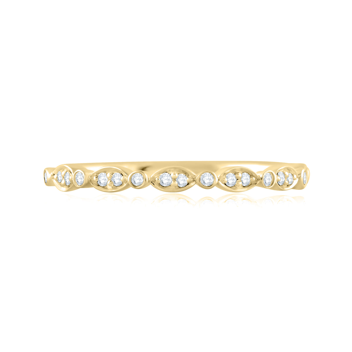 14K YELLOW GOLD DIAMOND BAND .10CT
