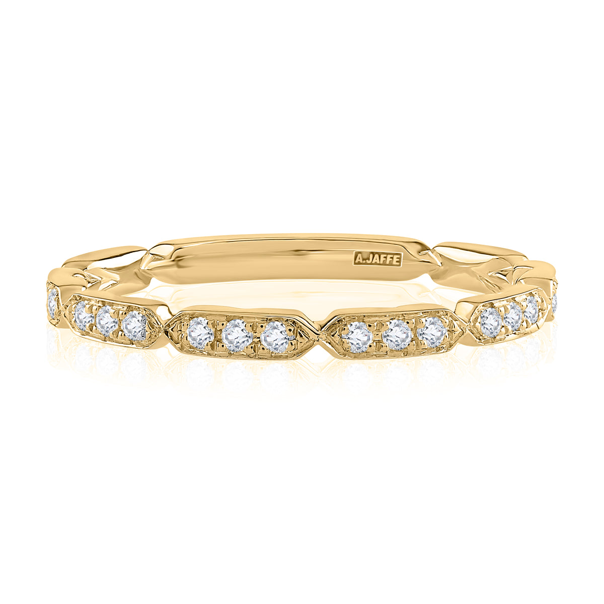 14KT YELLOW GOLD DIAMOND BAND.14CT