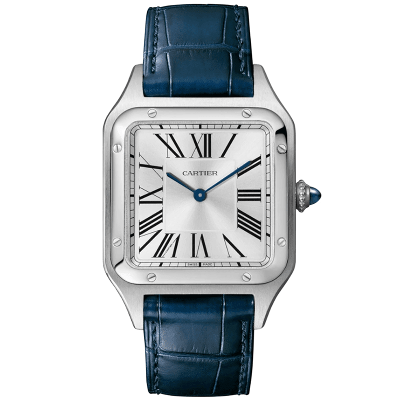 Cartier WSSA0022 Santos-Dumont Quartz Silver Dial Men’s Watch