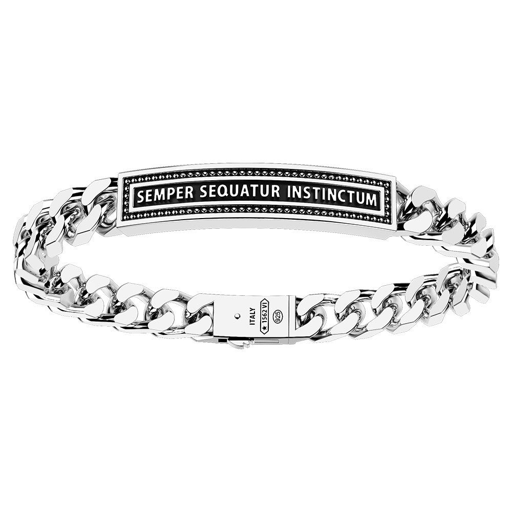 Silver Tag and Chain Bracelet