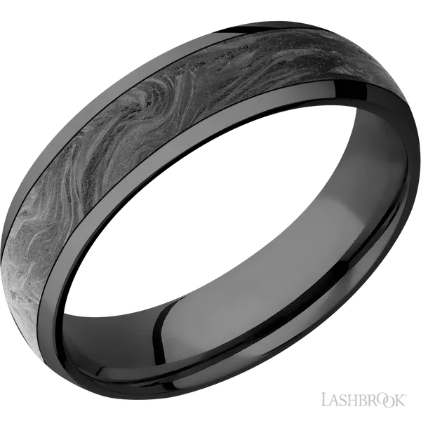 Zirconium with Polish Finish and Forged Carbon Fiber Inlay