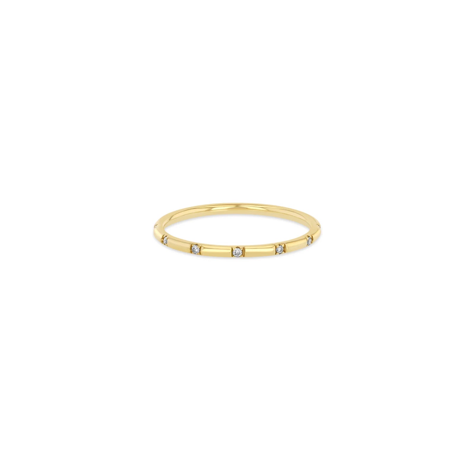 14k 12 Spread Out Diamond Band Ring