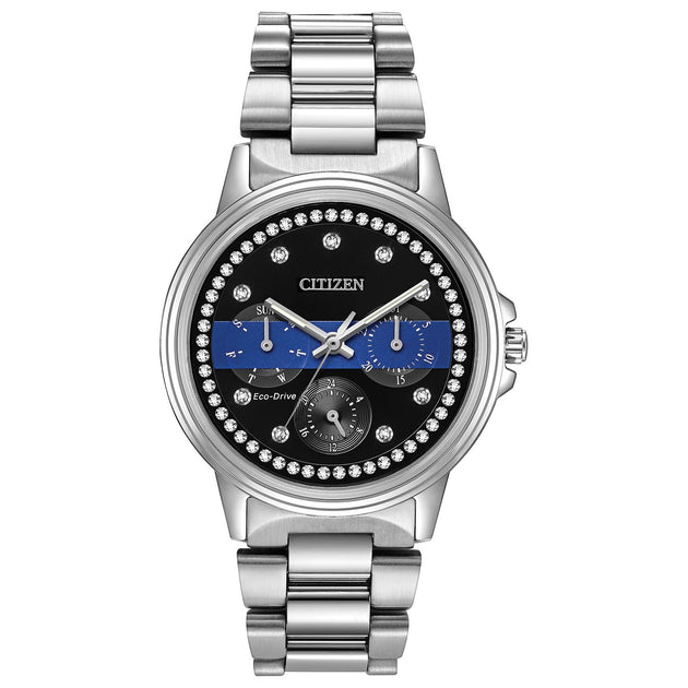 Citizen Silhouette Crystal Thin Blue Line Eco-Drive – FD2041-54E
