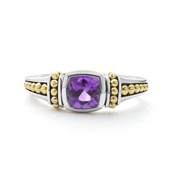 Lagos Caviar Color Amethyst Ring - 02-80700-A6