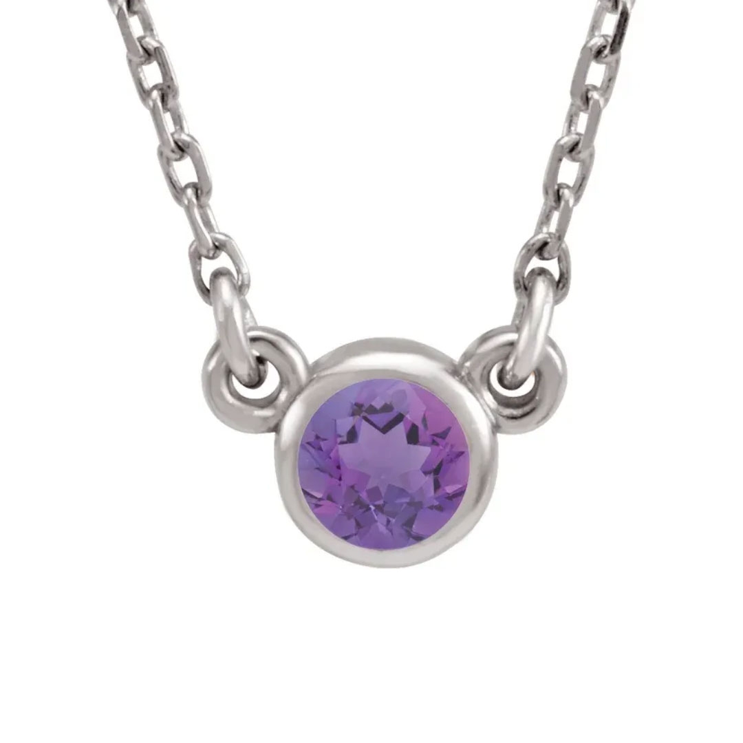 Sterling Silver Amethyst Necklace