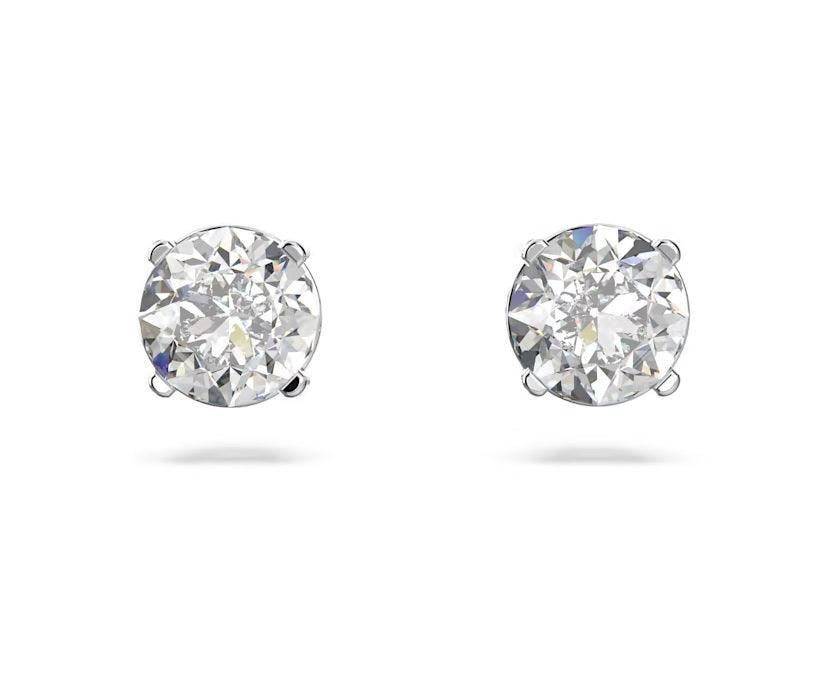 Attract Small Stud Earrings - Round cut crystal