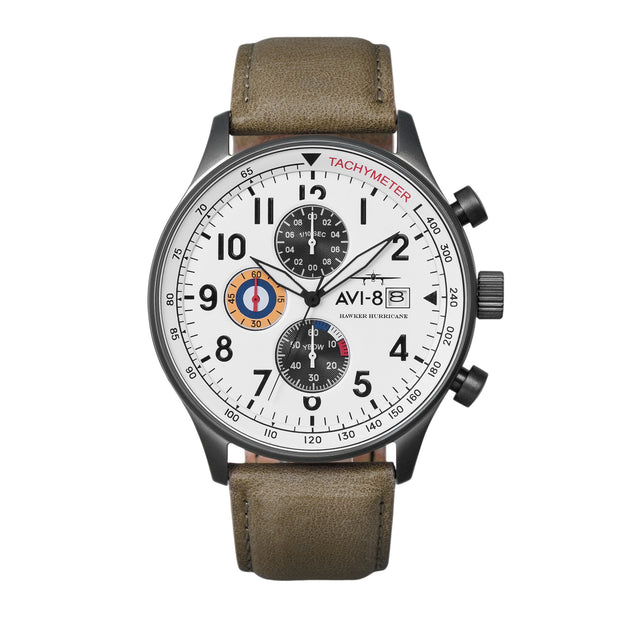 AVI-8 Hawker Hurricane Classic Chronograph Ivory Grayscale