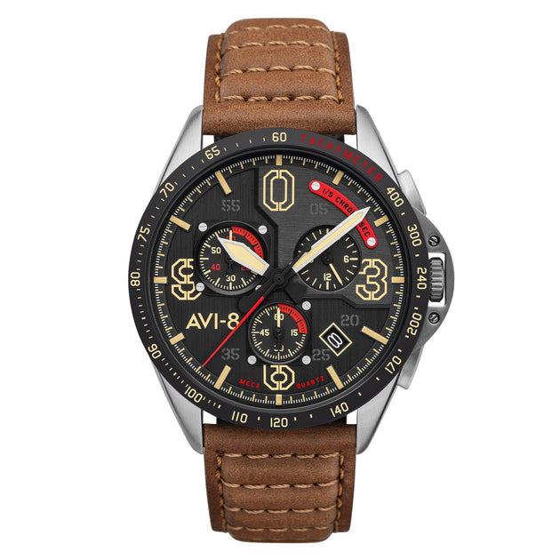 AVI-8 P-51 Mustang Blakeslee Chronograph Bronze Oak