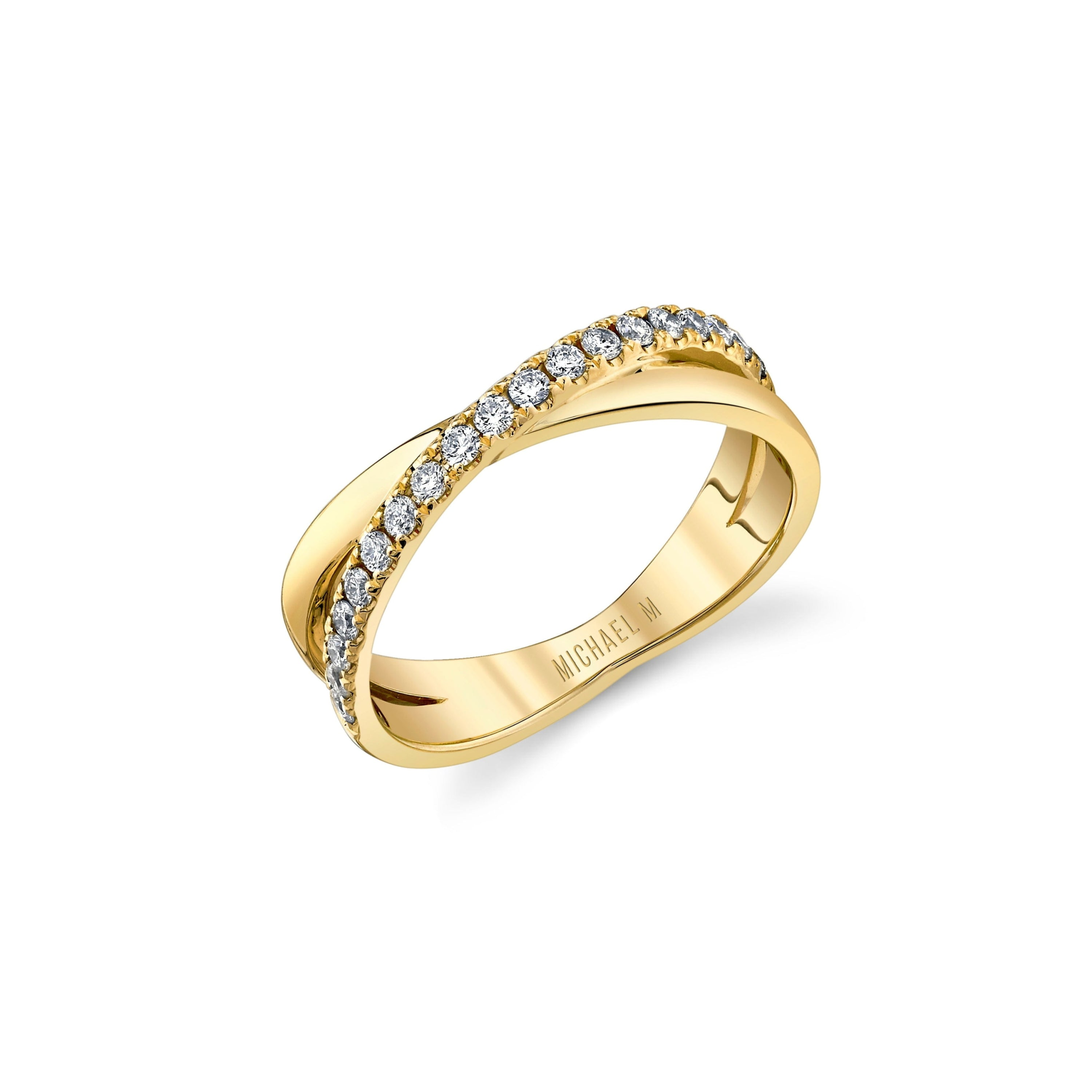 Michael M Tetra 14K Gold Diamond Eternity Band