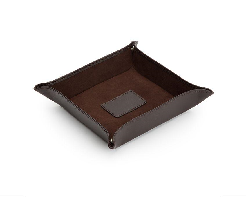 WolfWOLF Blake Leather Coin Tray in Brown