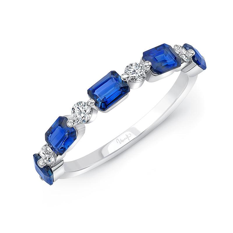 Blue Sapphire, 0.21ctw Diamond Fashion Ring