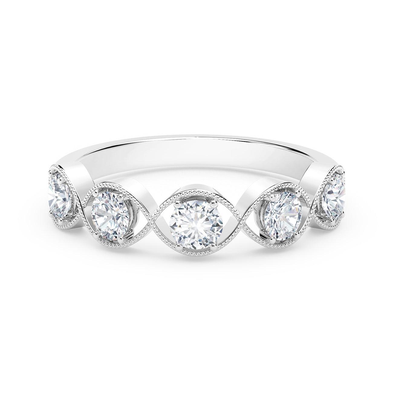 Braided Five Stone Ring