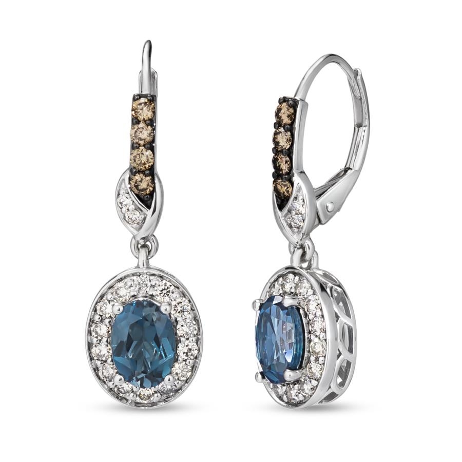 LE VIAN BLUEBERRY DIAMOND EARRINGS SET IN VANILLA GOLD
