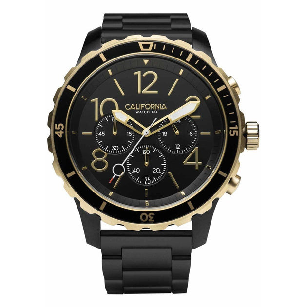 California Watch Co. Mavericks Chrono SS All Black Gold