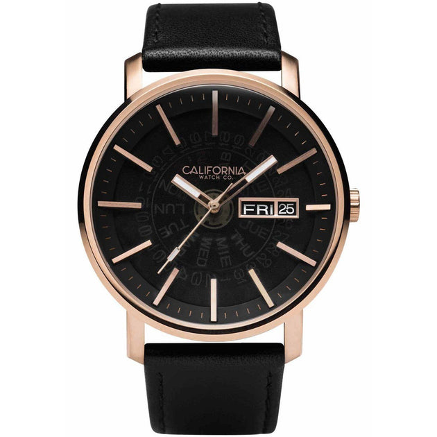 California Watch Co. Mojave Leather Rose Gold Smoke