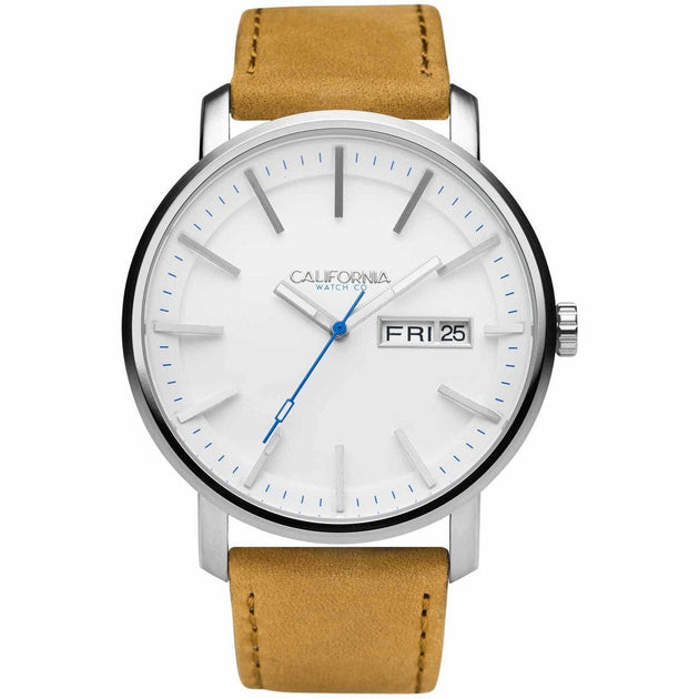 California Watch Co. Mojave Leather Sand White