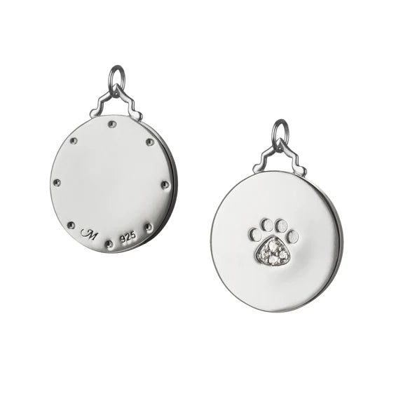 Paw Print Charm with Sapphires