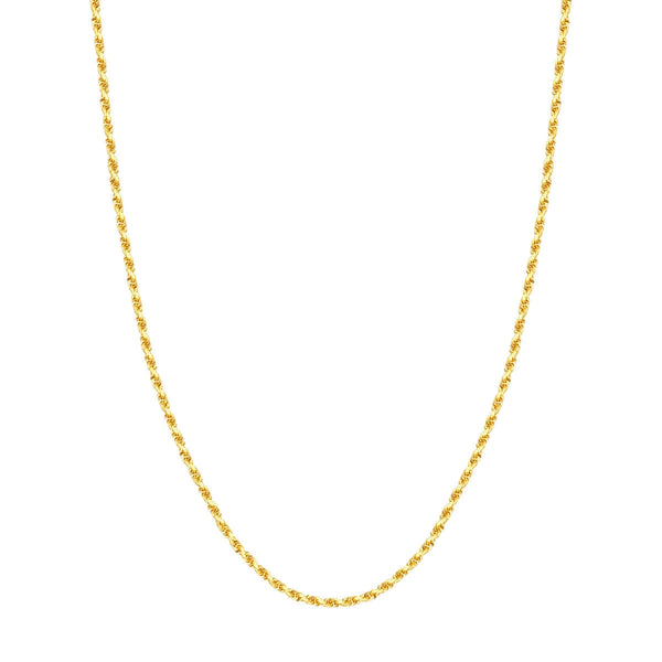 14K Yellow Gold 3.0mm Diamond Cut Rope Chain