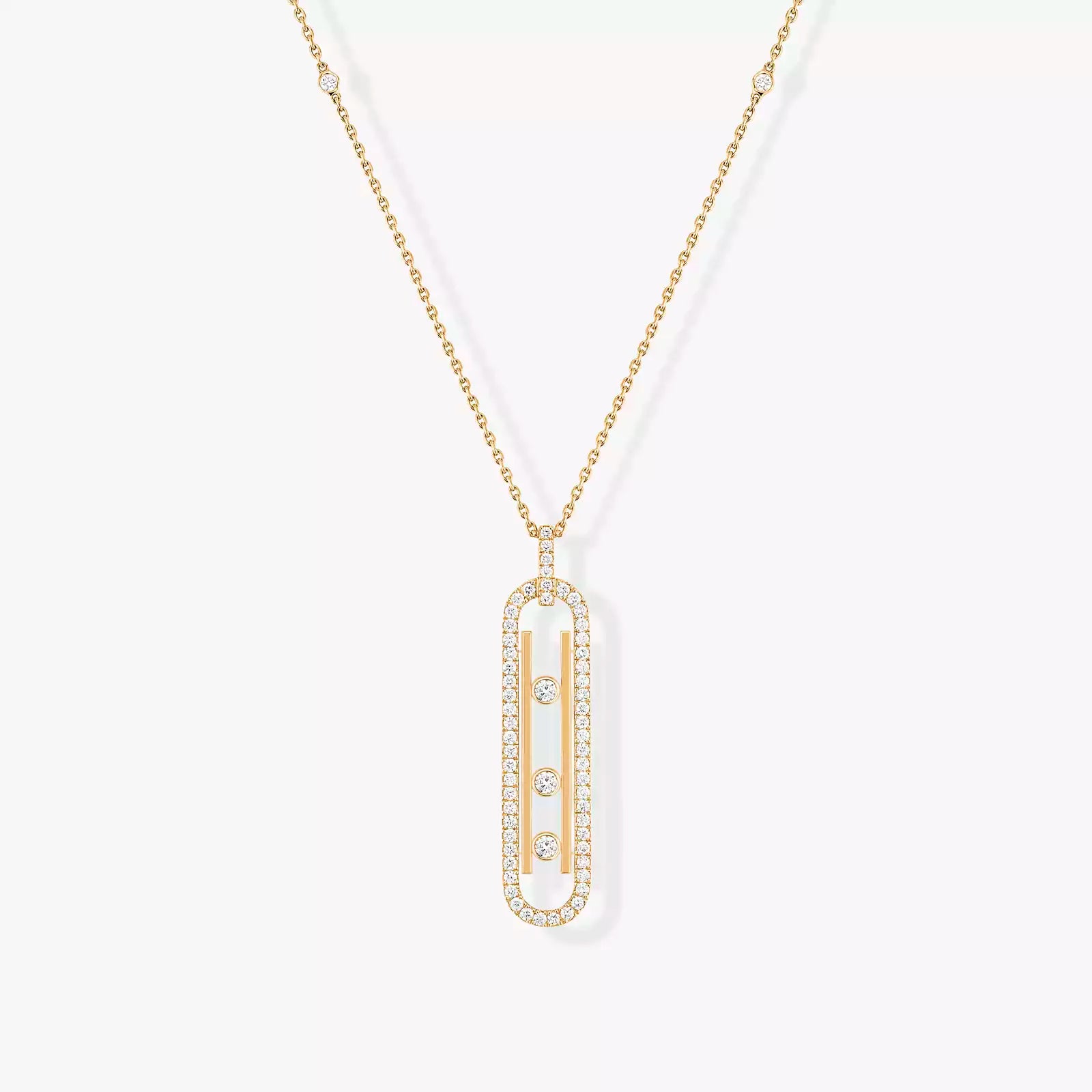 0.66ctw Yellow Gold Diamond Necklace