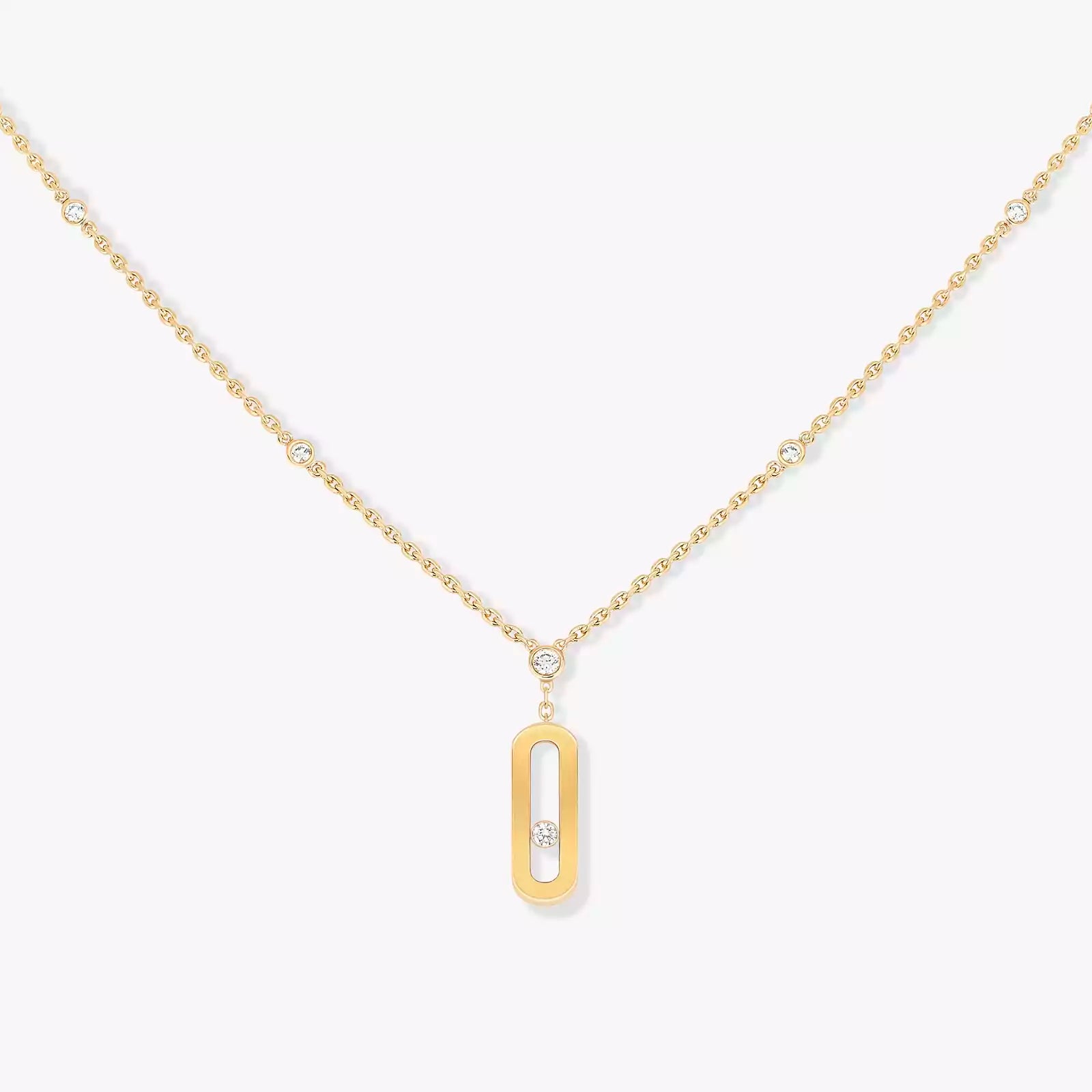 0.13ctw Yellow Gold Diamond Necklace