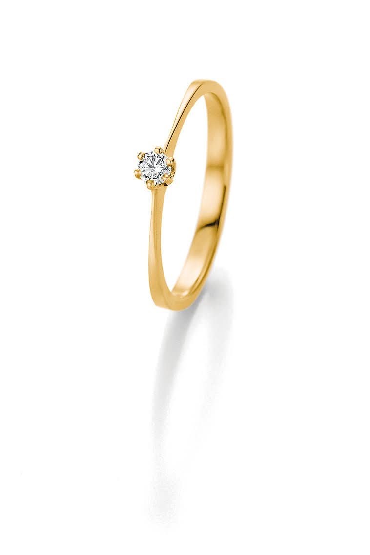 CR Marry Me Engagement Ring / Solitaire Ring Yellow Gold 585 · 0.10 0ct W-SI