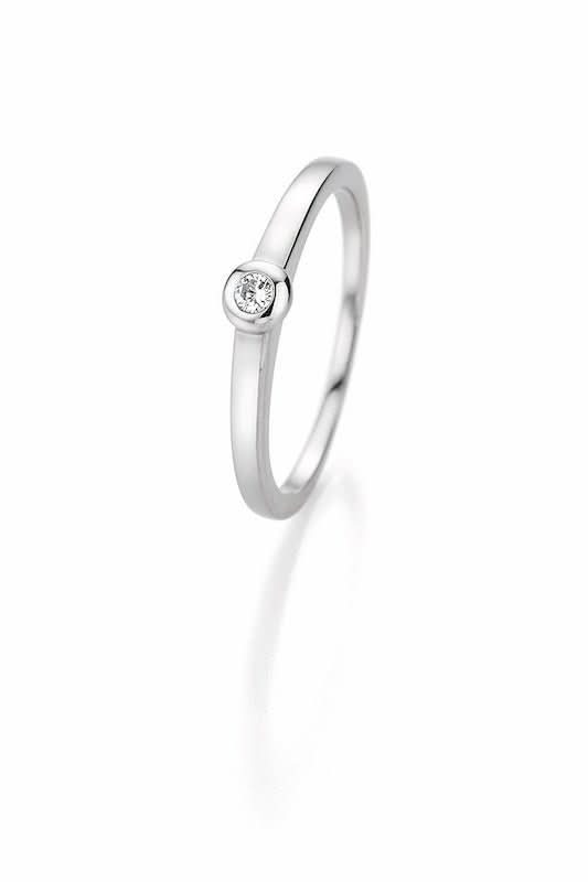 CR Marry Me Engagement Ring/Solitaire Ring White Gold 585 · 0.06 ct W-SI