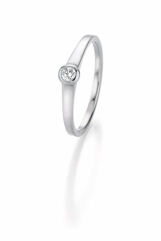 CR Marry Me Engagement Ring/Solitaire Ring White Gold 585 · 0.10 ct W-SI
