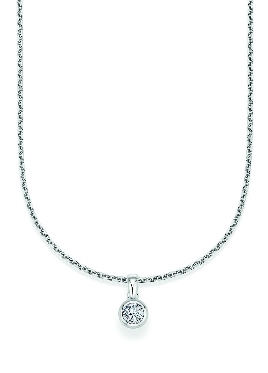 CR Solitaire Pendant White Gold 23-30150