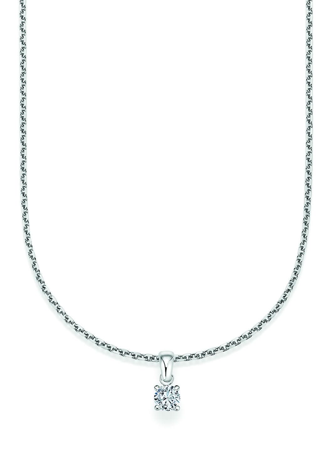 CR Solitaire Pendant White Gold 23-34150