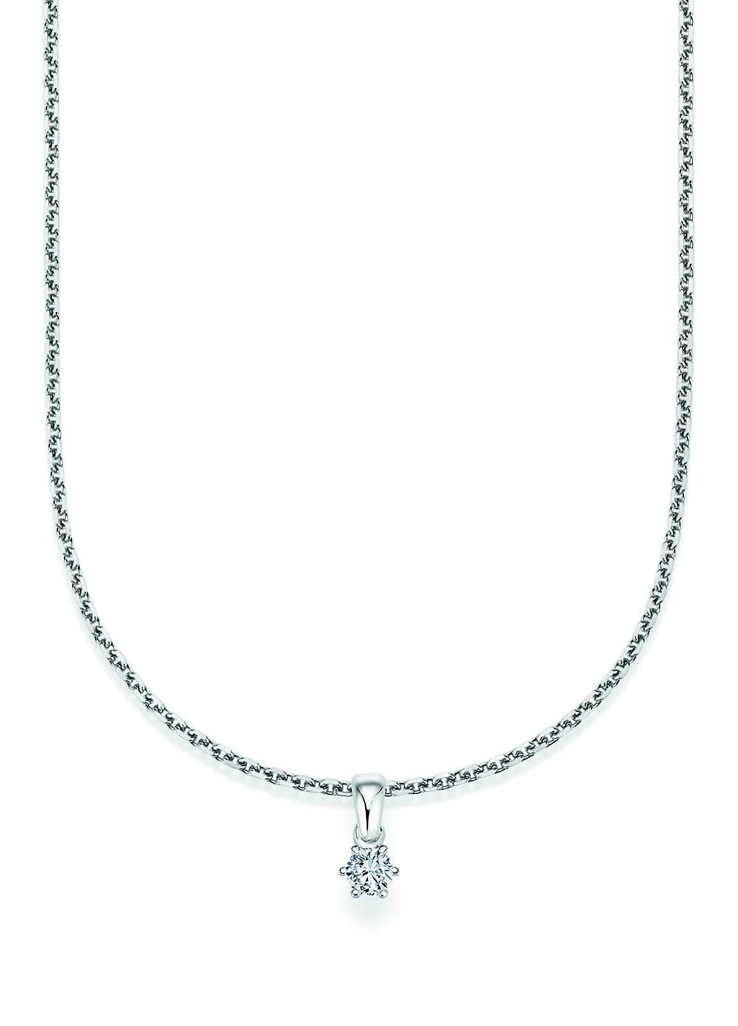 CR Solitaire Pendant White Gold 23-36100