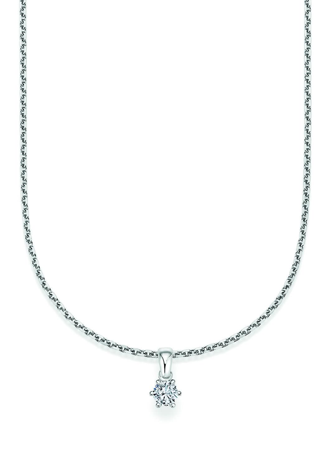 CR Solitaire Pendant White Gold 23-36150