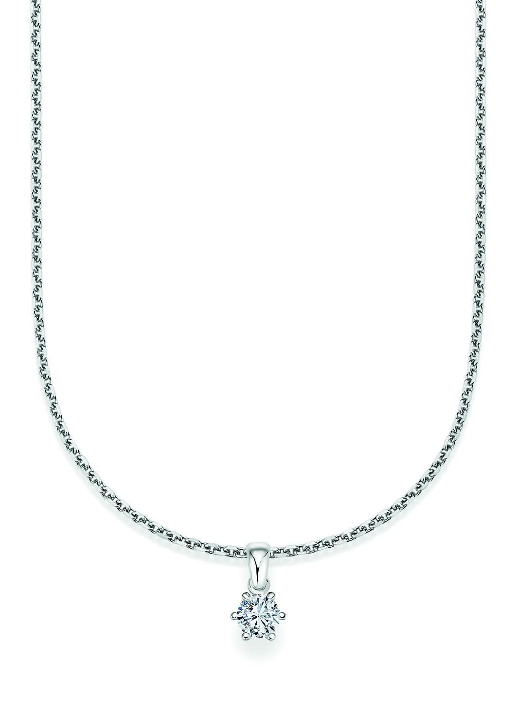 CR Solitaire Pendant White Gold 23-36200