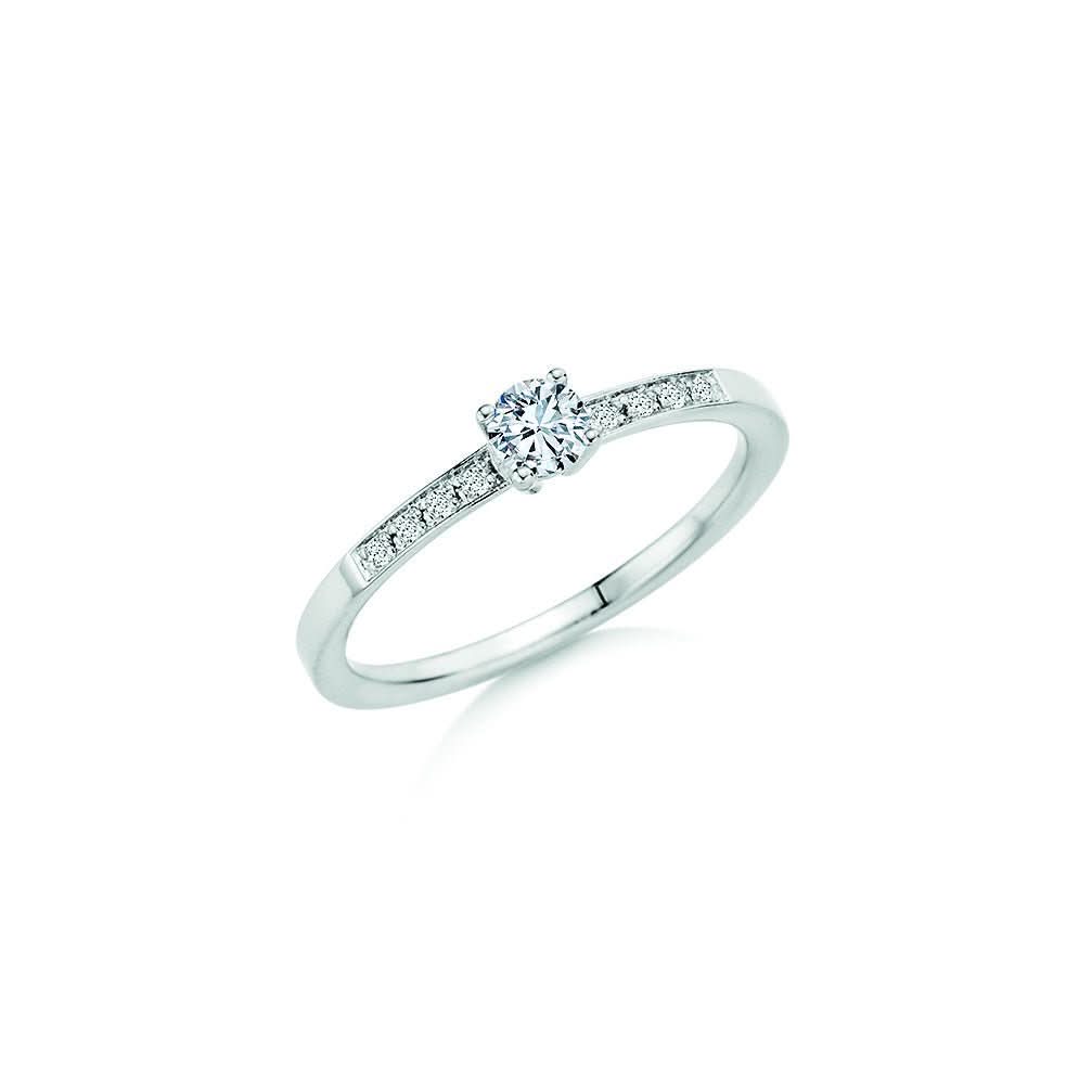 CR Solitaire Ring White Gold 585 · 0.290 ct W-SI