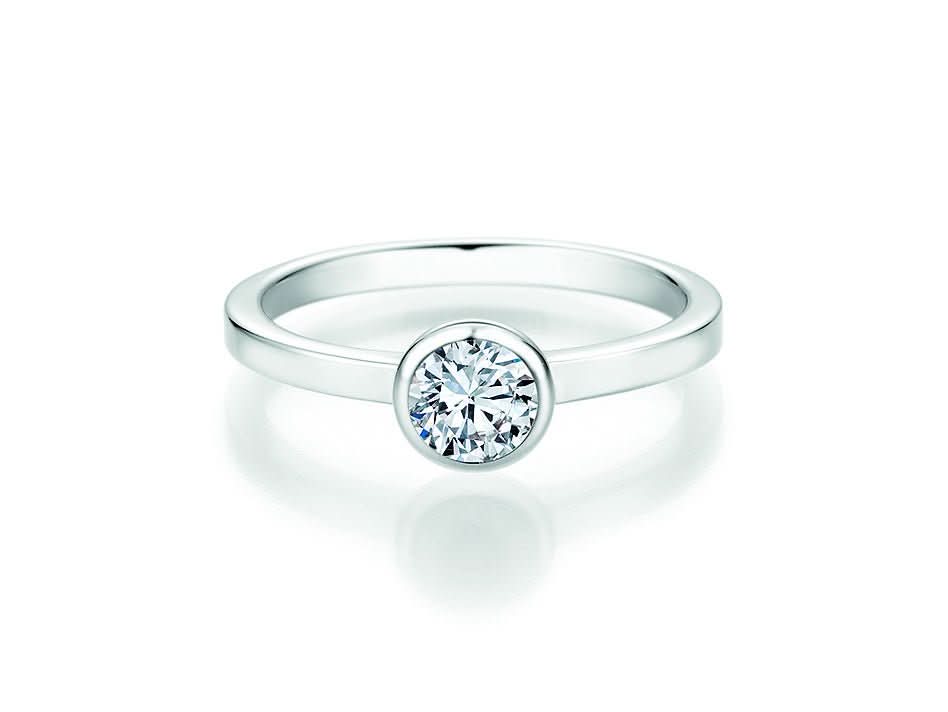 CR Solitaire Ring White Gold 585 · 0.500 ct W-SI