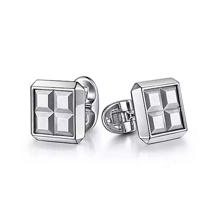 Gabriel & Co Men's Sterling Silver Square Geometric Cufflinks - CL35SVJJJ