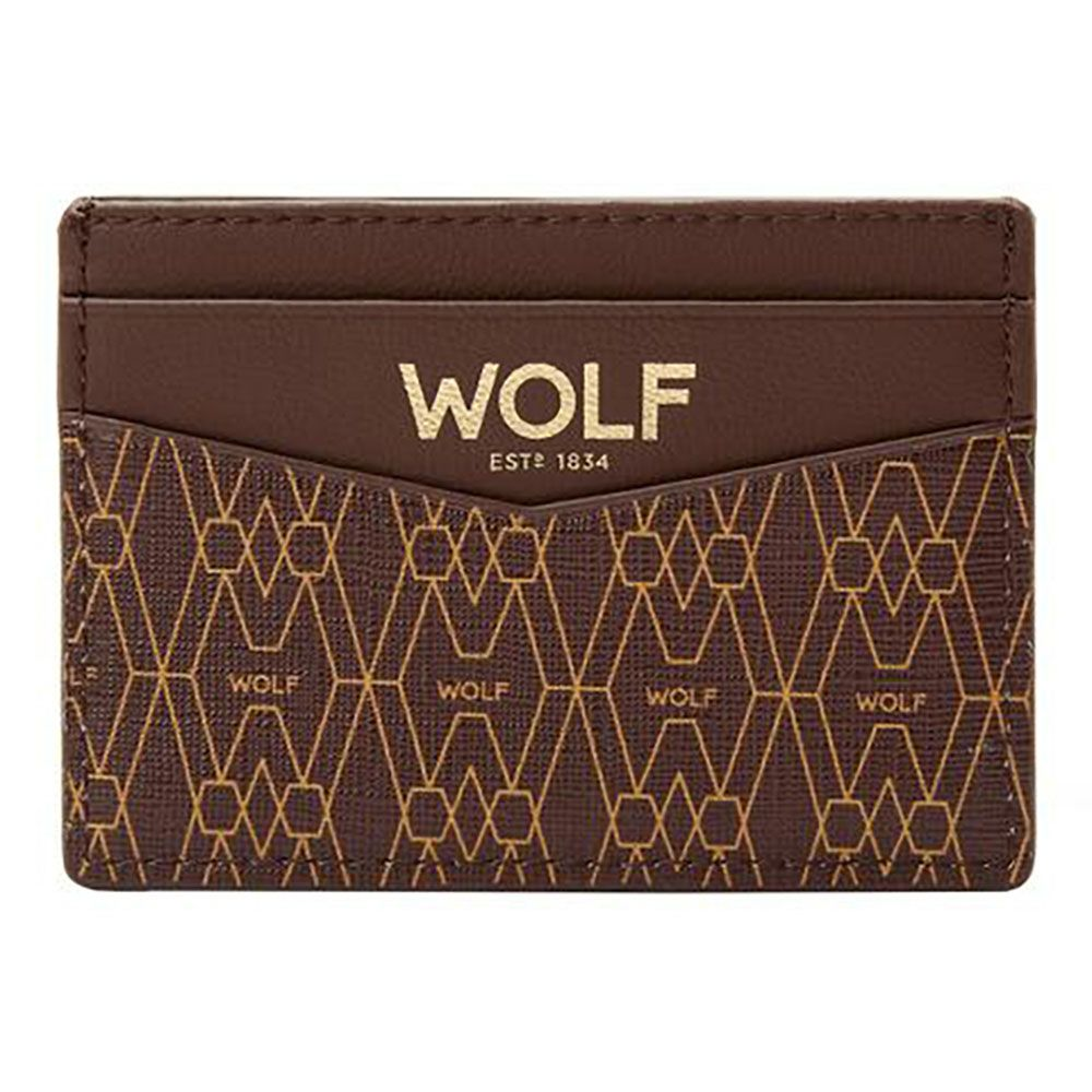 WOLF Signature Card Case in Brown