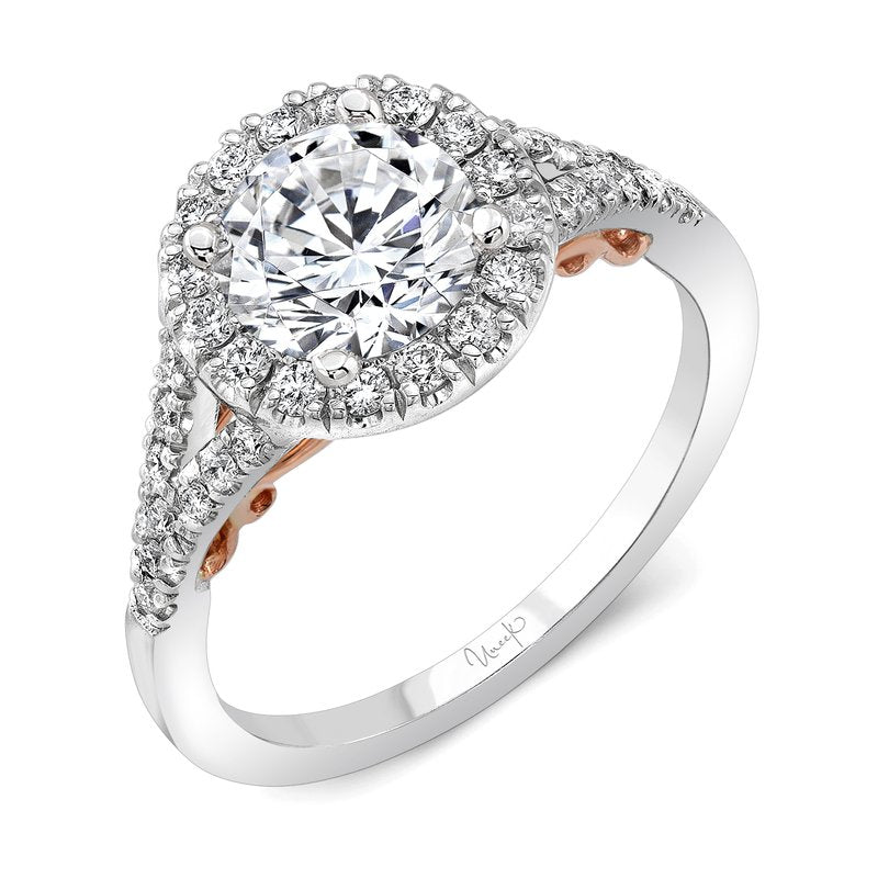 0.32ctw Diamond Split Round Engagement Ring
