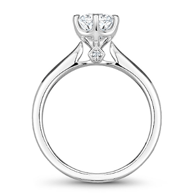 Traditional Diamond Engagement Ring 14K White Gold 867A