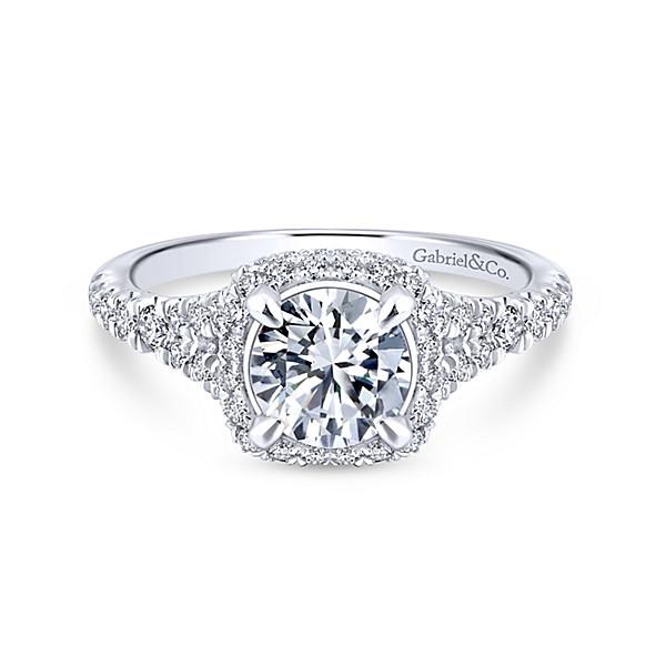 Double Cushion Split Shank Diamond Ring .79Cttw 14K Gold