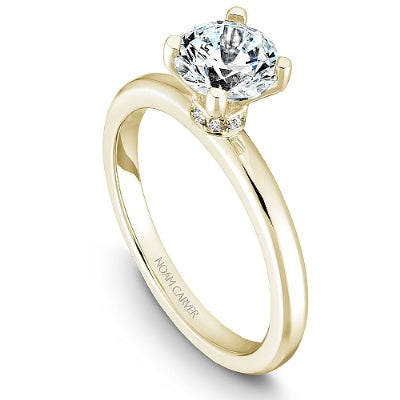 Traditional Diamond Engagement Ring 14K Yellow Gold 854A