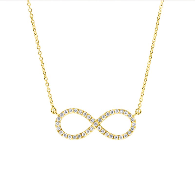 Infinity Diamond Bar Necklace