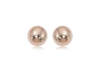 Ball Earrings 14k Rose Gold 6mm