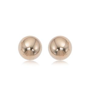 Ball Stud Earrings 14K Rose Gold 8mm
